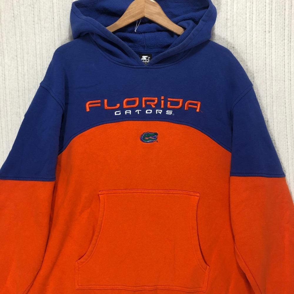 Starter Florida Gators Hoodie Mens XL Blue‎ Orange Colorblock Sweatshirt 4469